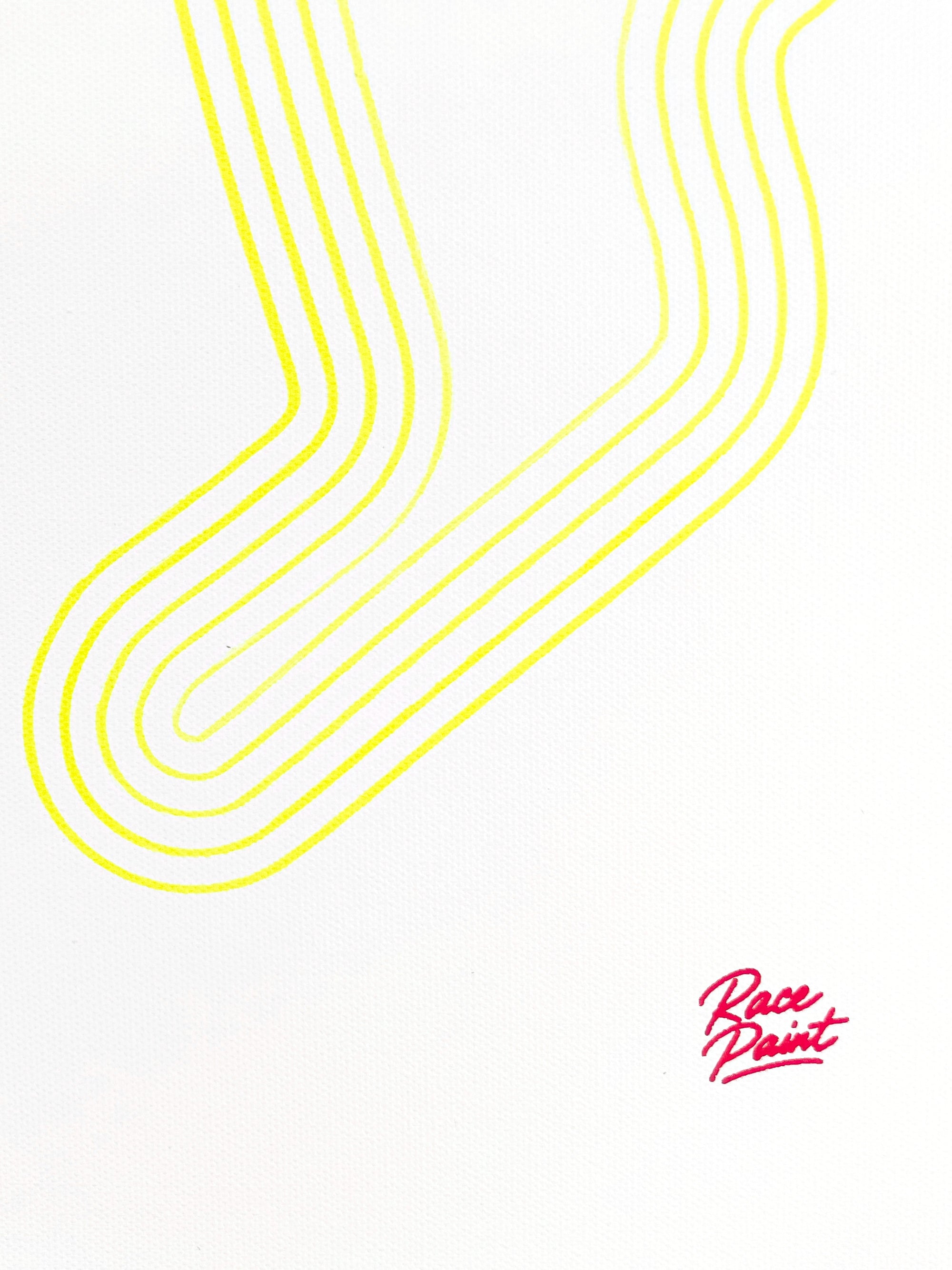 Original art by Race Paint Studios from the Racing Line Series of Spa-Francorchamps, commemorating Michael Schumacher’s six Formula 1 victories.